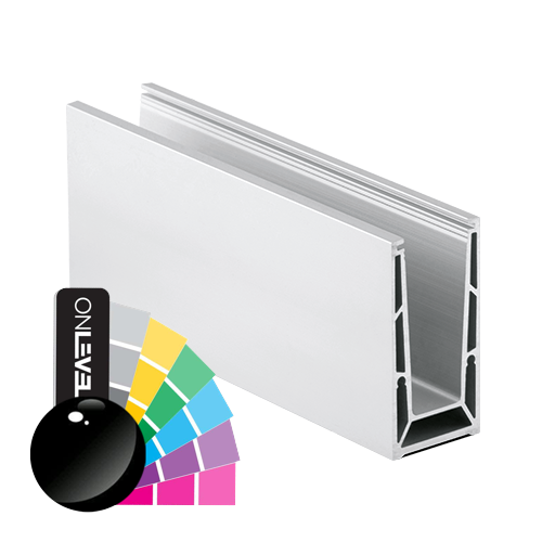 TL-6500 Glasprofil L=5000 mm alum. RAL blank