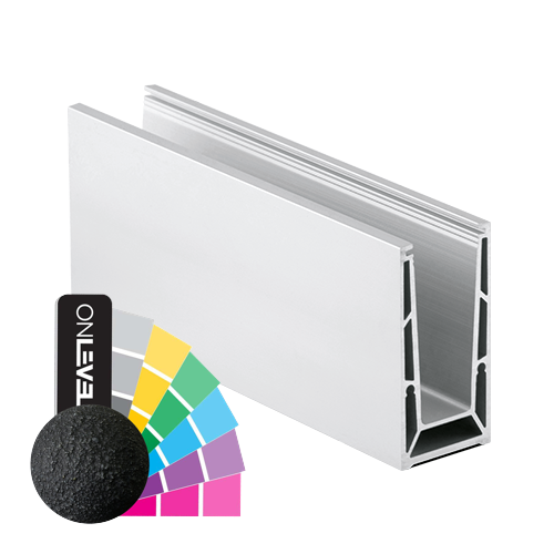 TL-6500 Glasprofil L=5000 mm aluminium RAL struktur