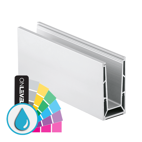 TL-6500 Glassprofil  L=5000mm aluminum ARMOR RAL
