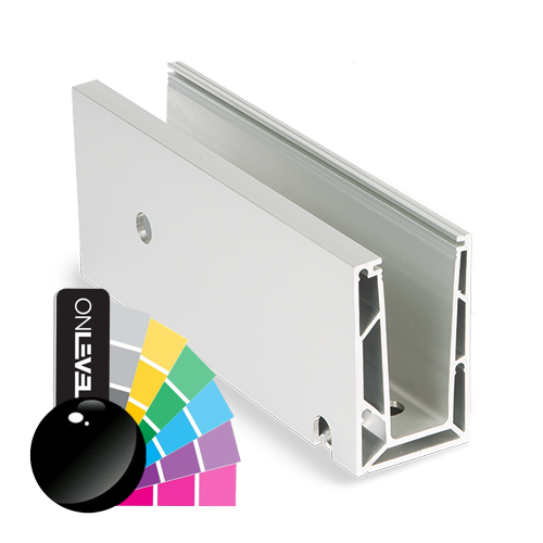 TL-6500 Glasprofil L=5000 mm alum. RAL blank