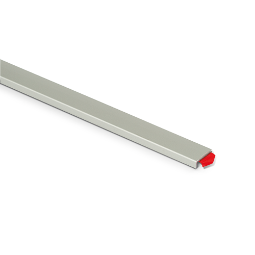 Glass edge protection for glass 10-11.5mm L=1500mm, aluminum mill finish (incl. glass mounting tape)