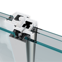 SKYFORCE-Top center post incl. rubberset for glass 12.76mm height 1100mm, alum. anthr. grey matt (RAL 7016)