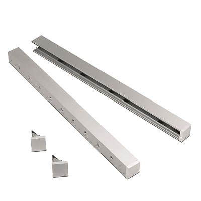 SKYFORCE-Side set incl. glass rubbers for glass 10.76/12.76mm height 1100mm, alum. RAL shiny