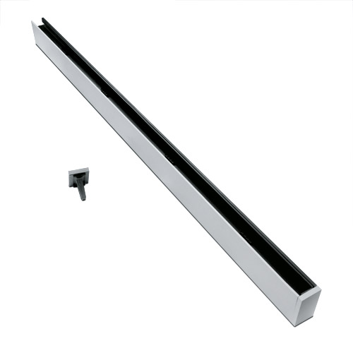 SKYFORCE-Top midt post inkl. glasgummi til glas 16.76/17.52/21.52mm højde 500mm, aluminium rå Overfl.