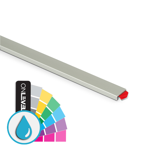 Glass edge protection for glass 24-25.5mm L=4000mm, aluminum ARMOR RAL (incl. glass mounting tape)