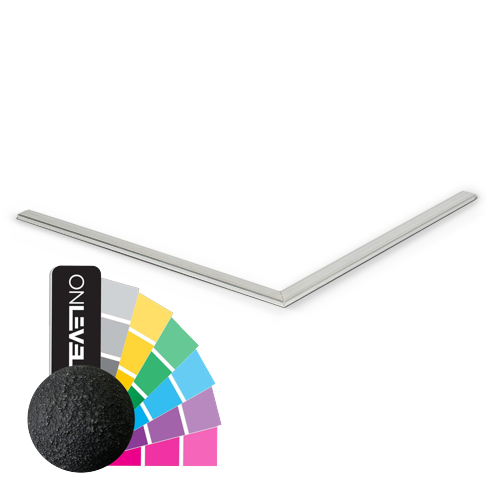 Glas kantbeskyttelse, hjørne 90° glas 12-13.5mm, aluminium RAL (mat) herunder glas montering tape