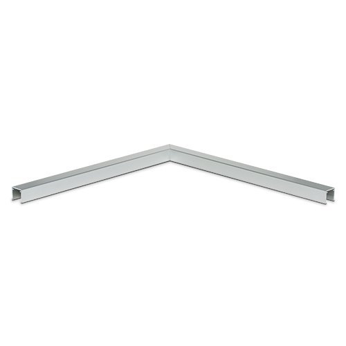 Corner 90° U-profile 26x23x2mm, aluminum natural anodized