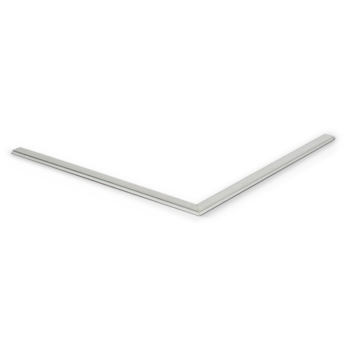 Glass edge protection, corner 90° glass 24-25.5mm, aluminum mill finish including glass mounting tape