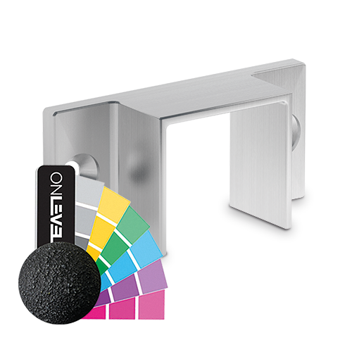 Väggfäste U-profil 30x28x2mm aluminium RAL strukturerad