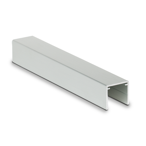 Handrail U-profile 30x28x2mm L=5000mm, aluminum mill finish