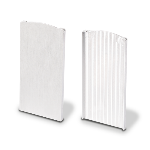 TL-6080 Ändlock vänster/höger aluminium obehand. utför.