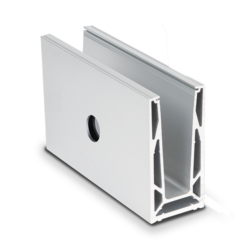 TL-6080 Glasprofil L=5000 mm aluminium naturanodiserad