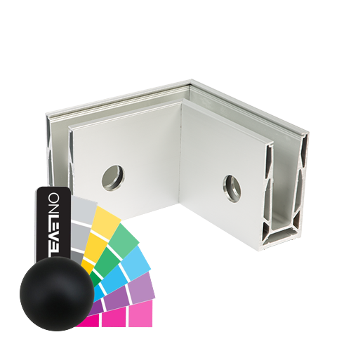 TL-6081 Indv. hjørne 90° aluminium RAL mat