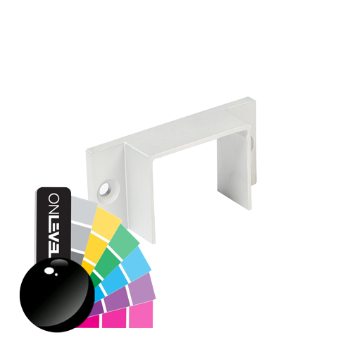LAZORTRACK wall handrail 56x43mm wall connector, alum. RAL shiny