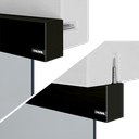 INFINITYSLIDE 69kg sæt væg/loft montering glas 1-panel Inklusive Soft Close L=2m, aluminium sort anodiseret