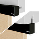 INFINITYSLIDE 69kg sett vegg/tak montering tre 1-panel inkludert Dempere L=2mtr, aluminium svart eloksert