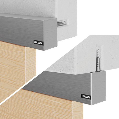 INFINITYSLIDE 69kg set wall/ceiling mounting wood 2-panels including dampers L=4mtr, aluminum natural anodized