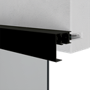 INFINITYSLIDE 69kg væg afstand profil sæt glas/træ L=2m, aluminium sort anodiseret