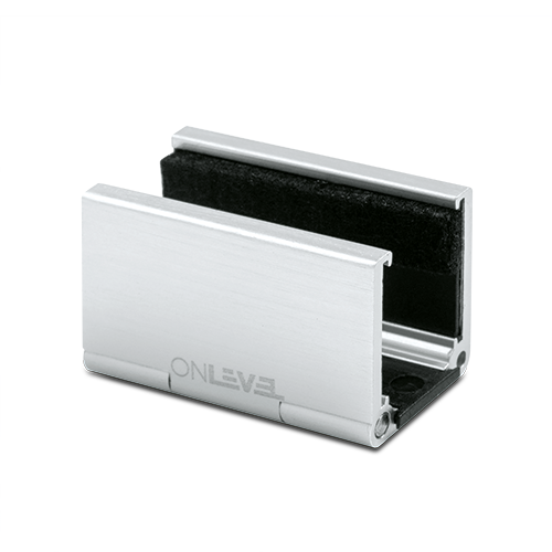 INFINITYSLIDE 69kg bundstyr til glas 8-10.76mm, aluminium bØrstet stål look