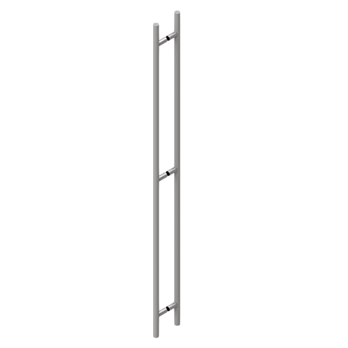 Håndtak sett Ø25mm H=1800mm, AISI 304 satineret