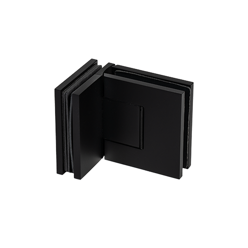 EXCITE duschdörr gångjärn glas-glas 90°, 2-riktning glas 8/10mm, mässing Stealth Black