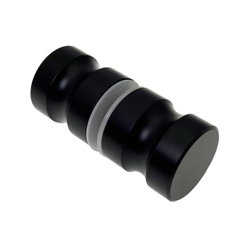 Shower door knob Ø35x35mm, 2-sided glass 6-12mm, brass Stealth Black