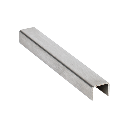 Handräcke U-profil 26x20x2mm, L=4000mm AISI 316 satinerad