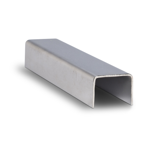 Handräcke U-profil 40x30x2mm, L=4000mm AISI 316 satinerad