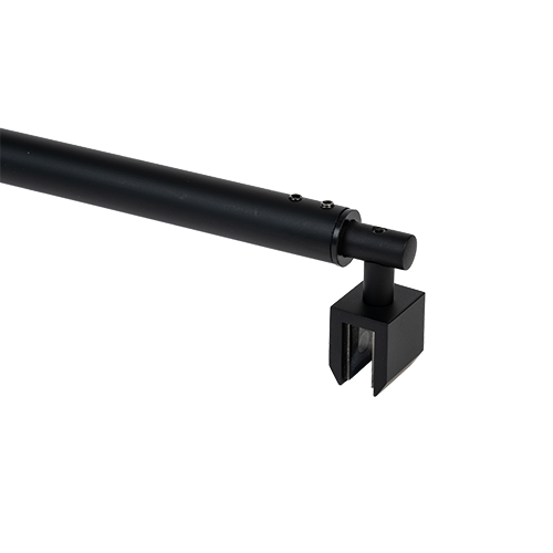 Stabilisering sæt Ø19mm justerbar 720-1020mm glas-væg 90° glas 6/8/10mm, messing Stealth Black
