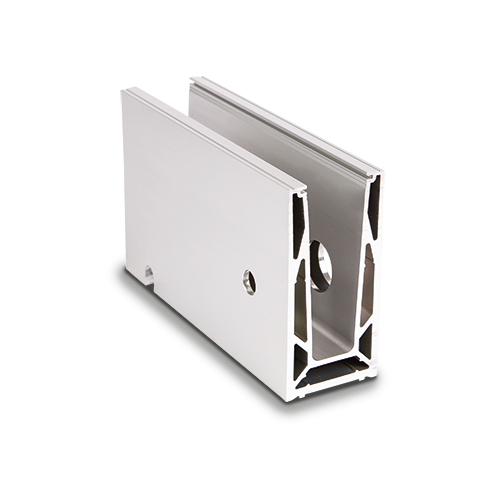 TL-6081 Glassprofil L=200mm naturlig eloksert aluminium inkludert dekklokk