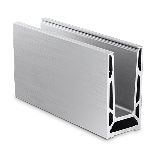 TL-6050 Glass profile L=200mm aluminum natural anodized