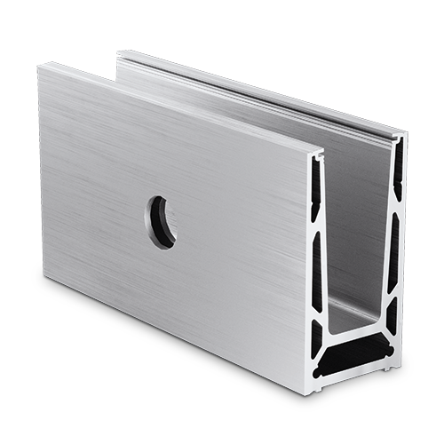 TL-6051 Glasprofil L=200mm naturanodiseret aluminium