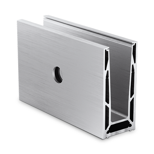 TL-6141 Glasprofil L=200mm aluminium natur anodiserad