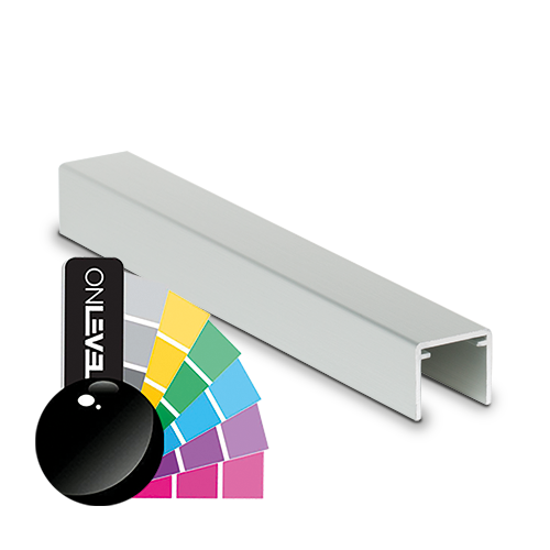 Handrail U-profile 42x34x3mm L=5000mm, alum. RAL shiny