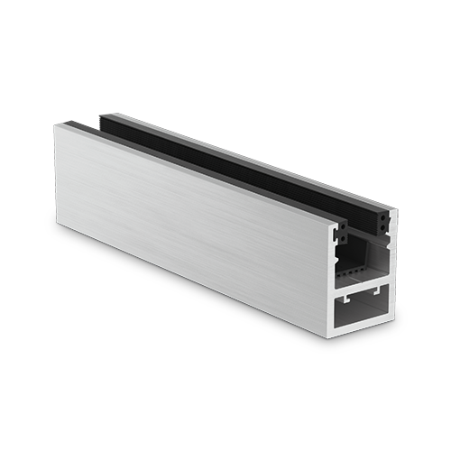 KAZIWALL-side profil, glas 16.76mm L=200mm, aluminium natur anodiseret