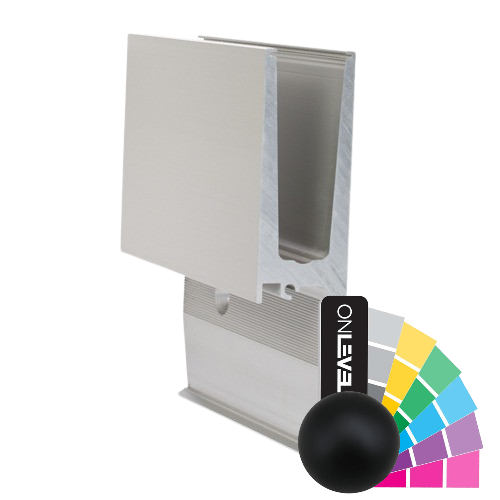 TL-3011 Glass profile  L=5000mm aluminum RAL mat