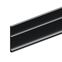 INFINITYSLIDE 69kg täcklock baksida för löpande räls (tak), glas/trä L=2mtr, aluminium svart anodiserad