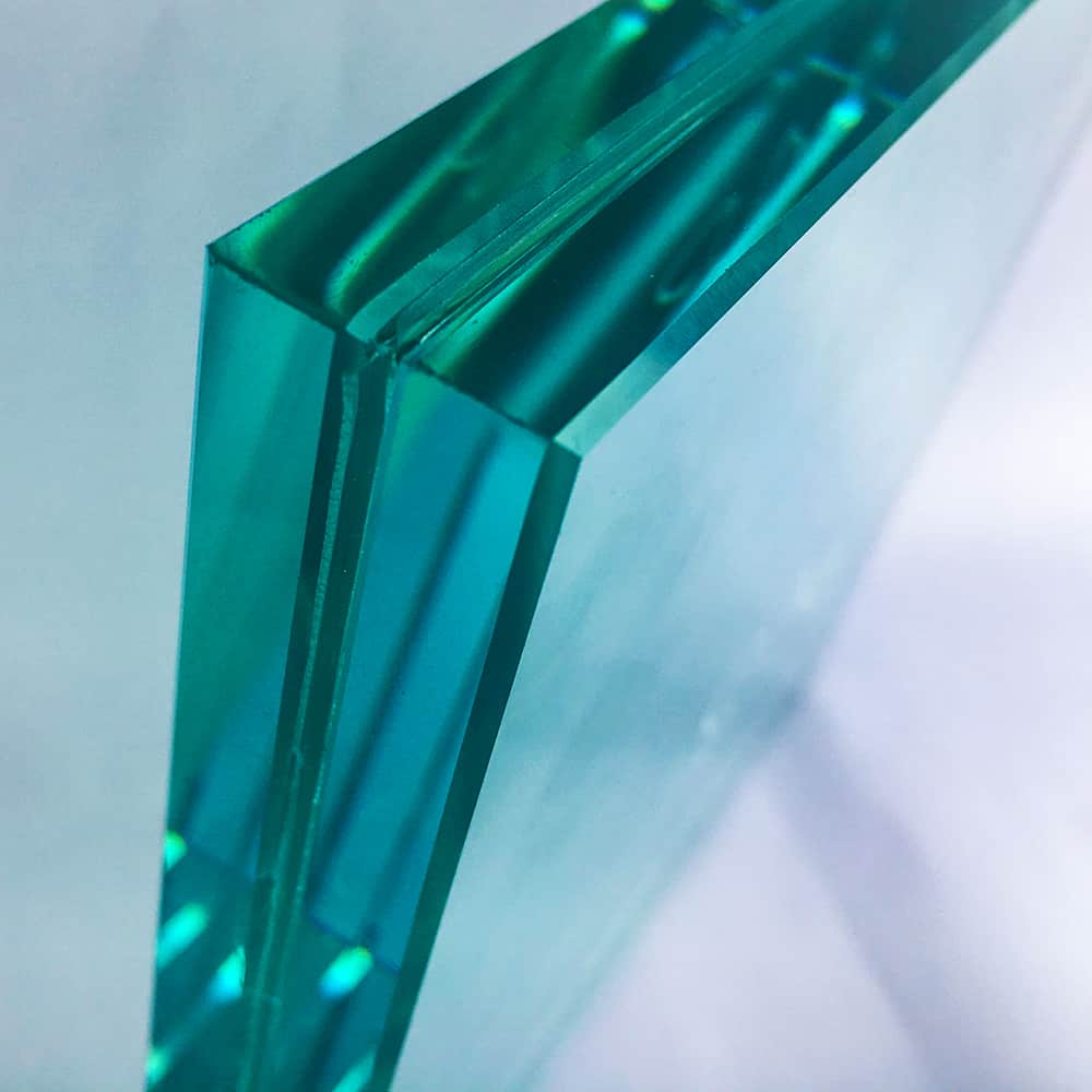 Glass panel 10/10/4 (21.52mm) G, L=mm, W=mm clear, half tempered PVB foil clear all edges polished, according to drawing