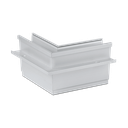 TL-1010 Tilk. 90° innv./utv. aluminium natur eloksert