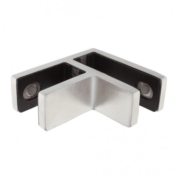 Slim Glas forbinder glas-glas 90° til glas 20-21.5mm, rustfrit stål 2205 satin