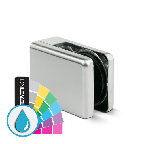 KRONOS square, connection flat glass 8-12.76mm covercaps RAL ARMOR