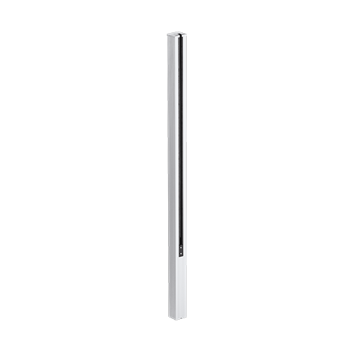 GUARDIAN OF THE UNIVERSE endpost side open 58x65mm H=1400mm glass 10.76mm, aluminum mill finish