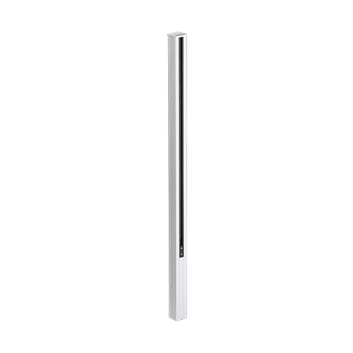 GUARDIAN OF THE UNIVERSE midpost side closed 58x65mm H=1400mm glass 10.76mm, aluminum mill finish