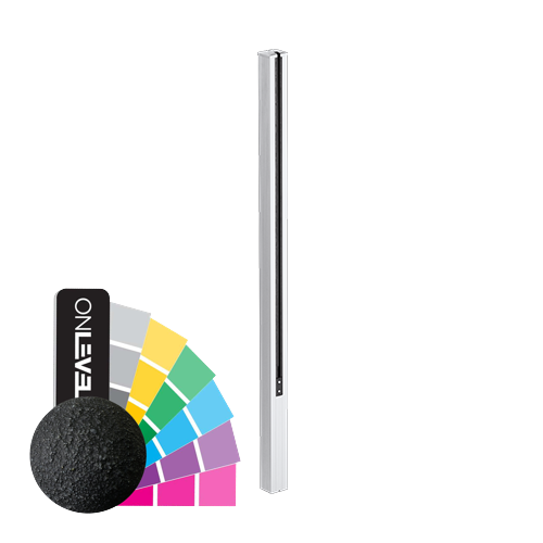 GUARDIAN OF THE UNIVERSE midpost side open 58x65mm H=1400mm glass 10.76mm, aluminum RAL struct.