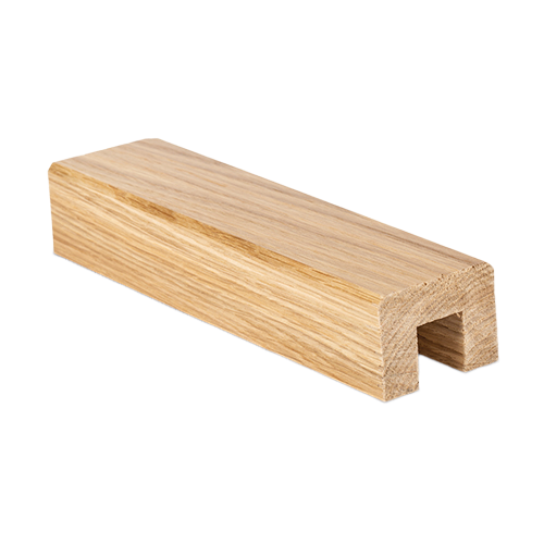 Trä glasstång 60x40mm L=2.5mtr ek lackerad