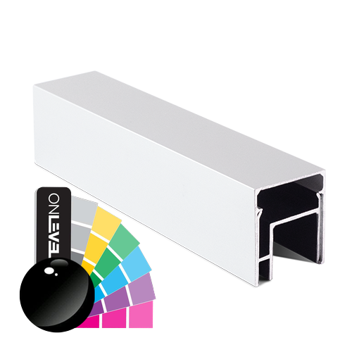 LAZORTRACK 42x48mm L=5000mm alum. RAL skinnende