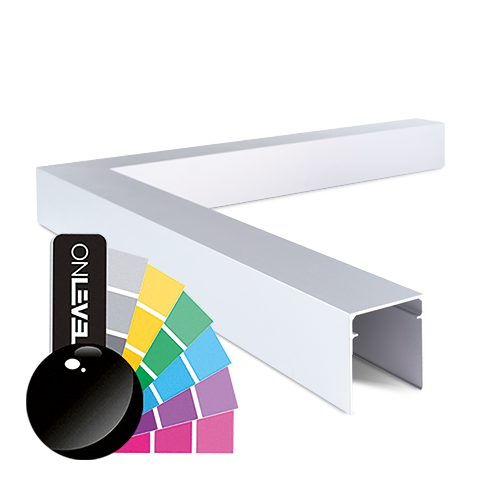 LAZORTRACK inside corner 90° 42x48mm, alum. RAL shiny