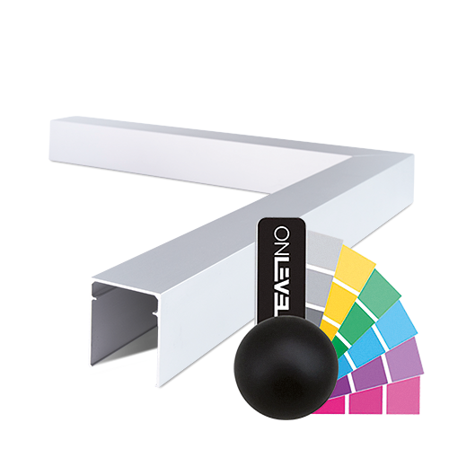 LAZORTRACK utvendig hjørne 90° 42x48mm, aluminium RAL matte