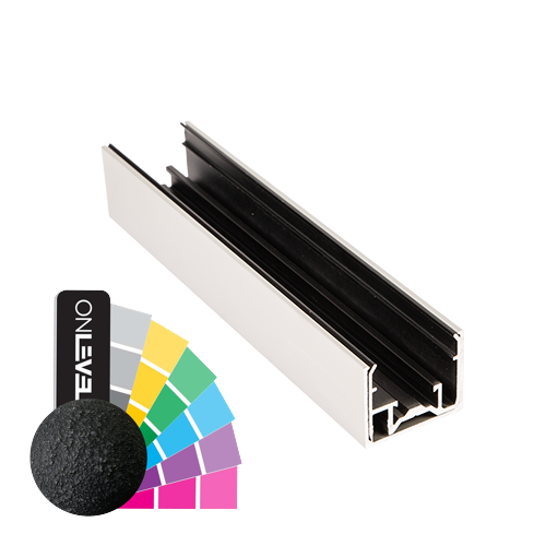 LAZORTRACK wall handrail set 42x34mm L=2.5mtr, aluminum RAL struct.
