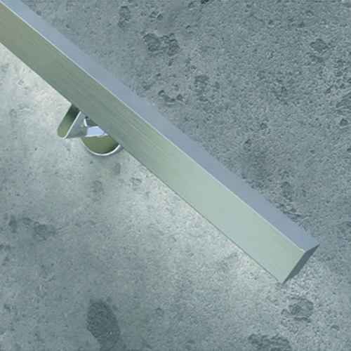 LAZORTRACK wall handrail set 42x34mm L=10mtr, aluminum RAL matt